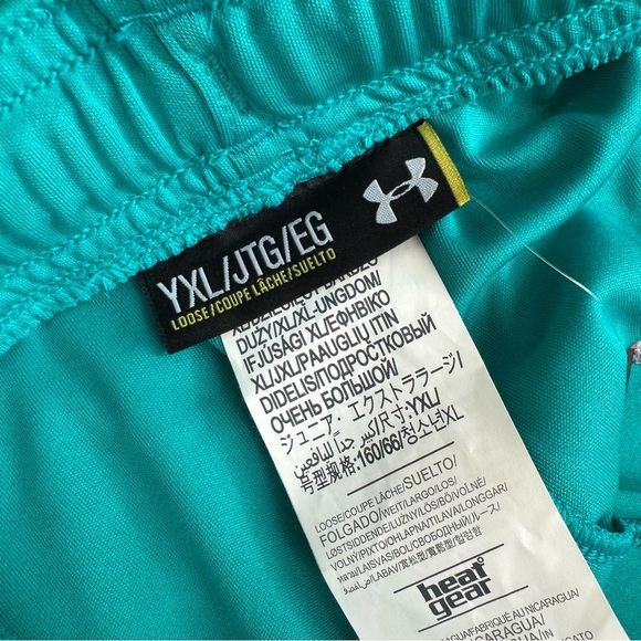 Under Armour Kids Teal and Black Shorts - Picture 3 of 5
